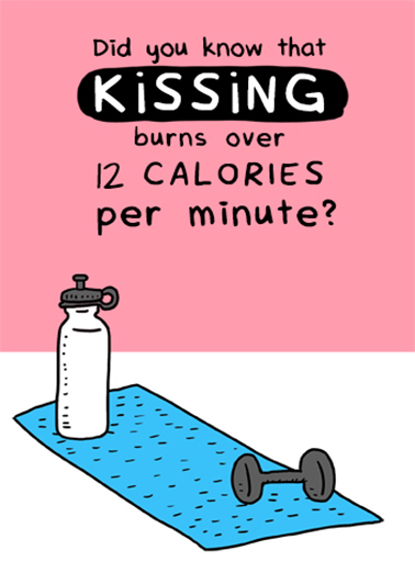 Birthday Kissing Workout Love Ecard Cover