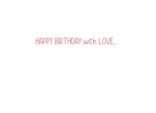 Birthday Love Rainbow 5x7 horizontal greeting Ecard Inside