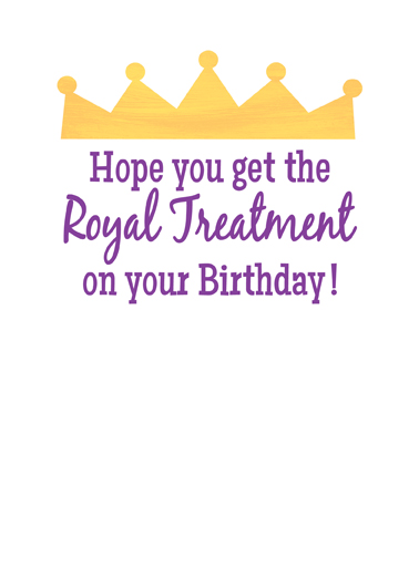 Birthday Queen 5x7 greeting Ecard Inside