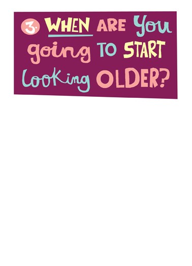 Birthday Questions Aging Ecard Inside