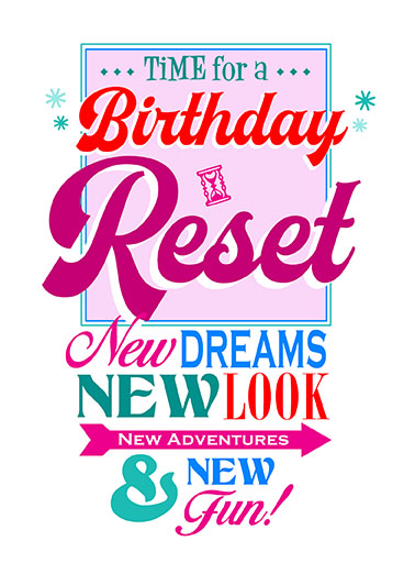 Birthday Reset Tim Card Cover