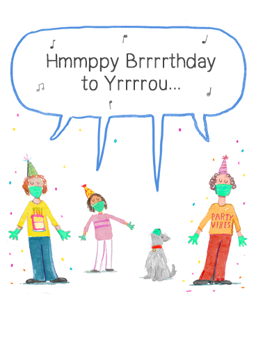 Birthday Singers Pandemic Card Cover