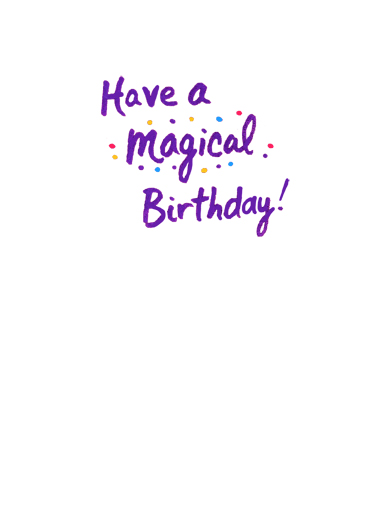 Birthday Unicorn Fabulous Friends Ecard Inside