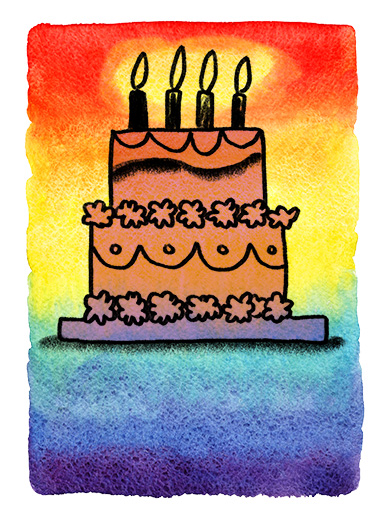 Birthday Wishes Cake One from the Heart Card Cover