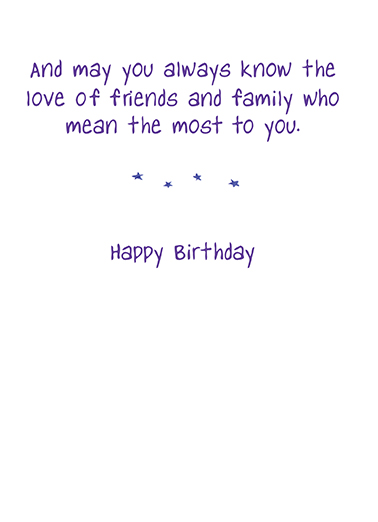 Birthday Wishes 5x7 greeting Card Inside