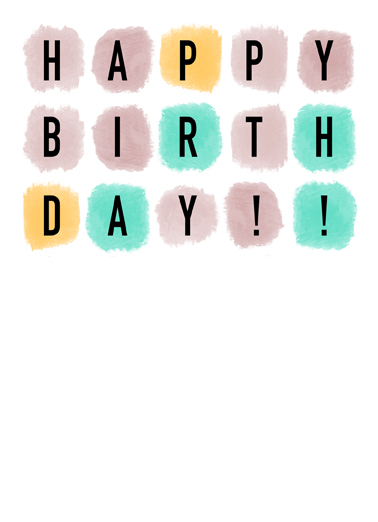 Birthday Wordle Birthday Card Inside
