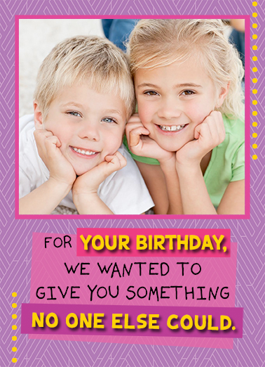 Birthday From Both - Funny Add Your Photo Card to personalize and send.