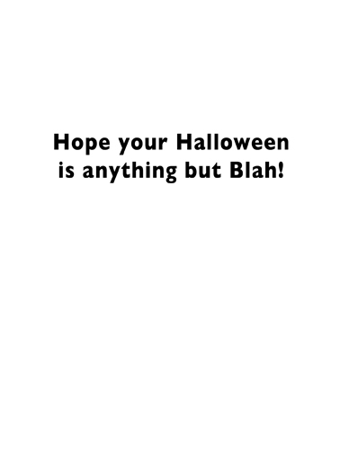 Blah Halloween Card Inside
