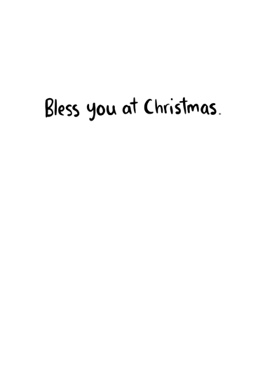 Bless You Christmas Card Inside