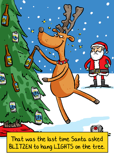 Blitzen Cartoons Card Cover