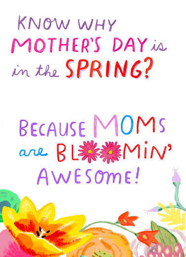 Bloomin Awesome Mom Flowers Card Cover