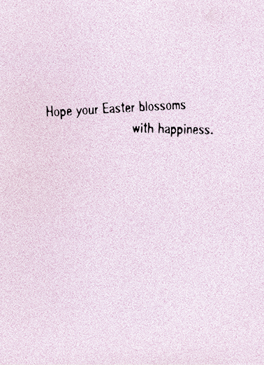 Blossoms Easter Vintage Card Inside