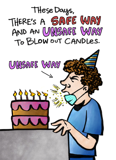 Blow Out Candles Illustration Card Cover