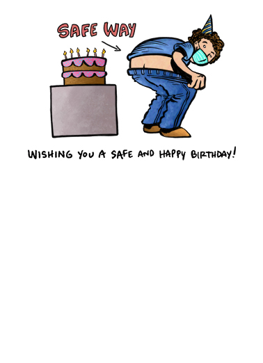 Blow Out Candles Illustration Card Inside