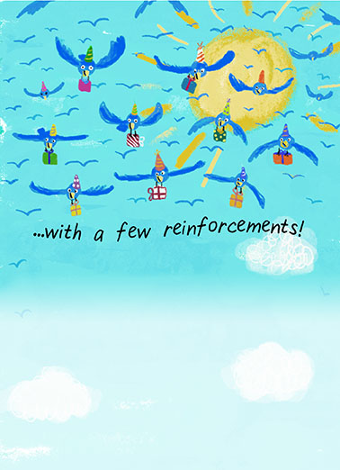 Bluebird of Happiness Birthday Ecard Inside