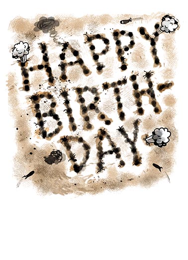 Bomb Birthday Birthday Card Inside