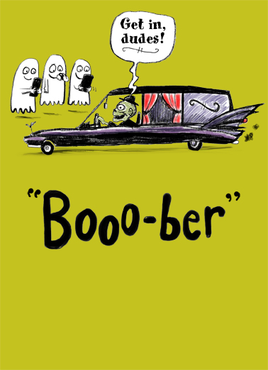 Boober Halloween Card Cover