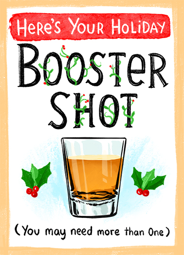 Booster Shot XMAS Christmas Card Cover