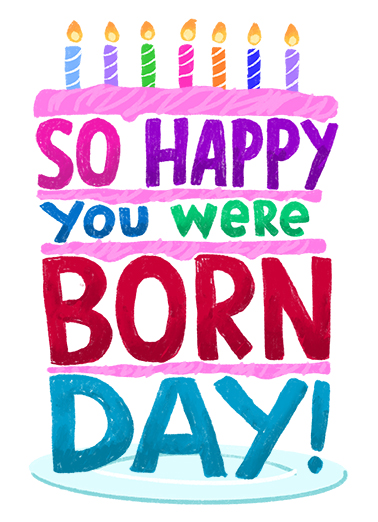 Born Day Birthday Card Cover