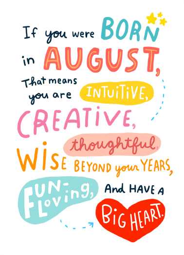 Born in August  Ecard Cover