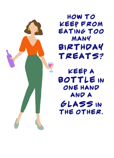 Bottle In One Hand Drinking Ecard Cover