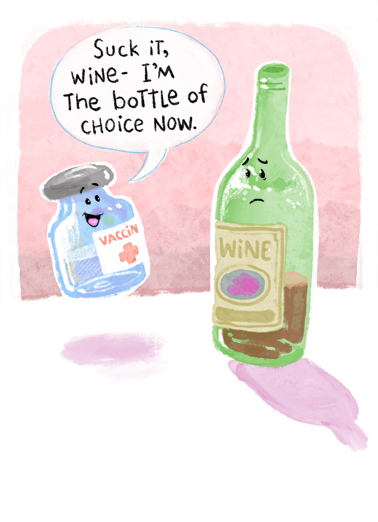 Bottle of Choice Illustration Ecard Cover