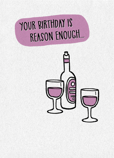 Bottle of the Good Stuff Birthday Ecard Cover