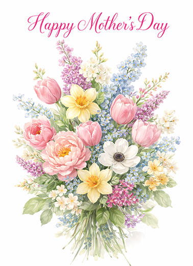 Bouquet Good Wishes Mother's Day Ecard Cover
