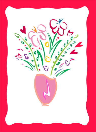 Bouquet for Val Valentine's Day Ecard Cover