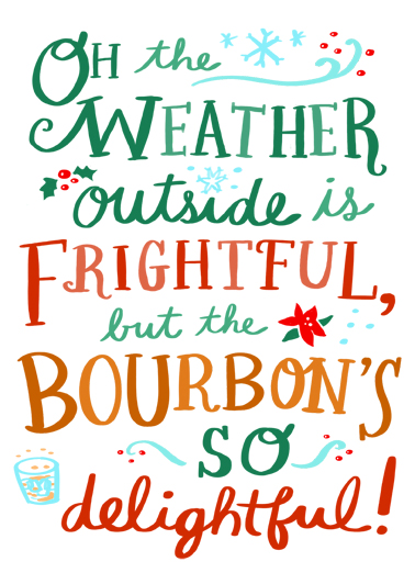 Bourbon Delightful Christmas Card Cover