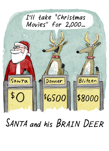Brain Deer Christmas Ecard Cover