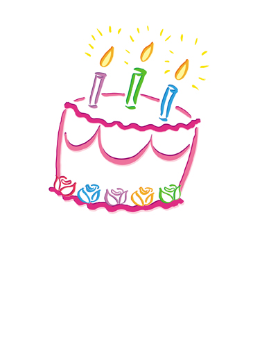 Bright Cake For Kids Card Cover