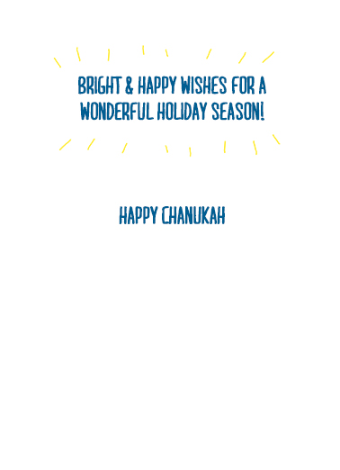 Bright Menorah Hanukkah Card Inside