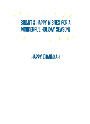 Bright Menorah  Card Inside