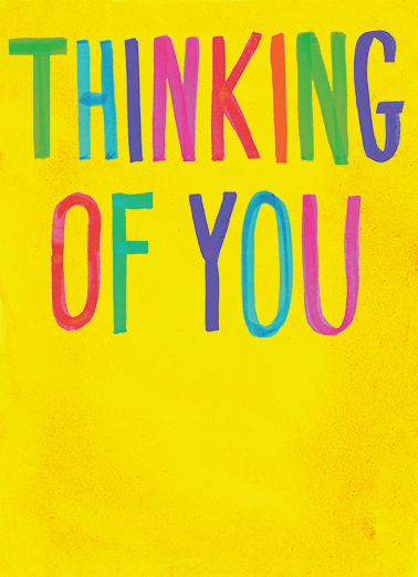 Bright Thoughts Thinking of You Card Cover