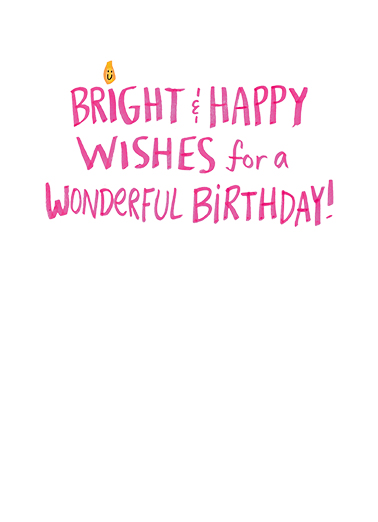 Bright and Happy Wishes Simply Cute Ecard Inside