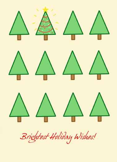 Brightest Holiday Wishes Christmas Card Cover