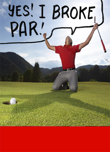 Broke Par 5x7 greeting Ecard Cover