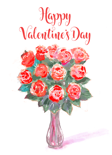 Bunches Bouquet Valentine's Day Ecard Cover