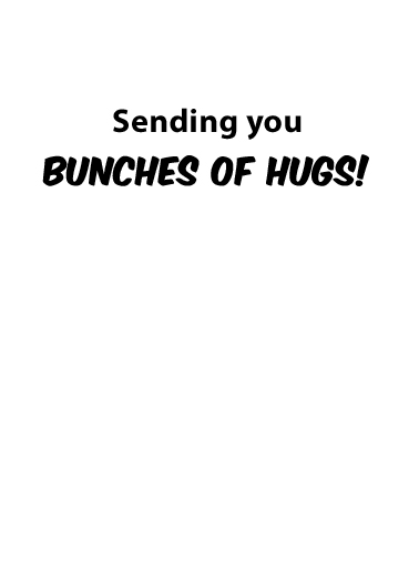 Bunches Of Hugs Anytime 5x7 greeting Ecard Inside