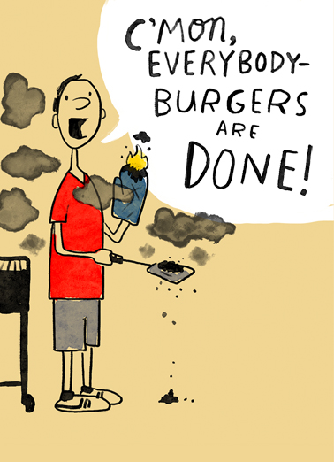 Burgers Done Cartoons Ecard Cover
