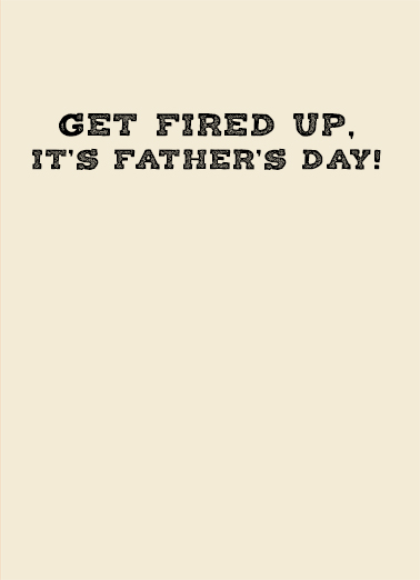 Burgers Done Father's Day Card Inside