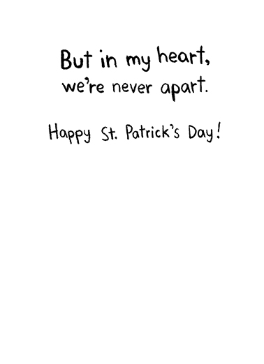 But In My Heart SPD St. Patrick's Day Ecard Inside