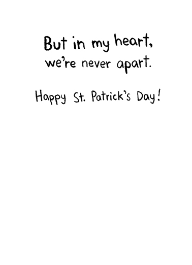 But In My Heart SPD St. Patrick's Day Card Inside