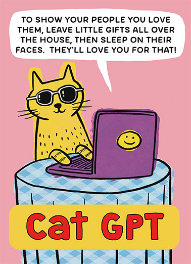 CAT GPT Birthday Birthday Ecard Cover
