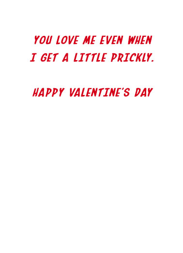Cactus Hearts Prickly Valentine's Day Card Inside