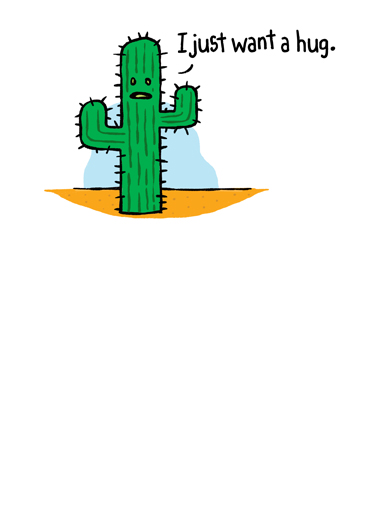 Cactus Hug For Anyone Card Cover