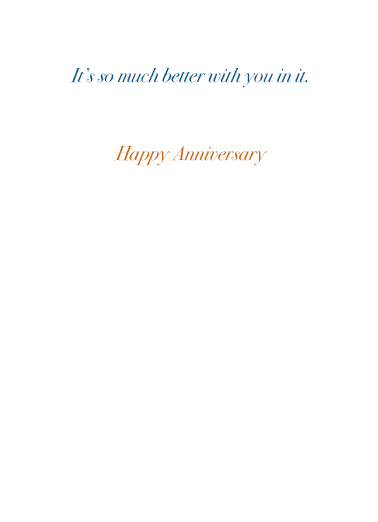 Cafe Couple Anniversary Card Inside