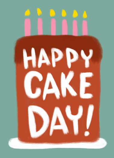 Cake Day Cake Card Cover