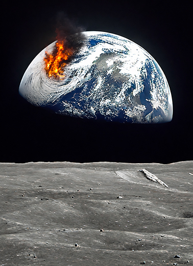 Cake From Moon Birthday Ecard Cover